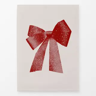 Geschirrtücher Schleife Glitzer Rot