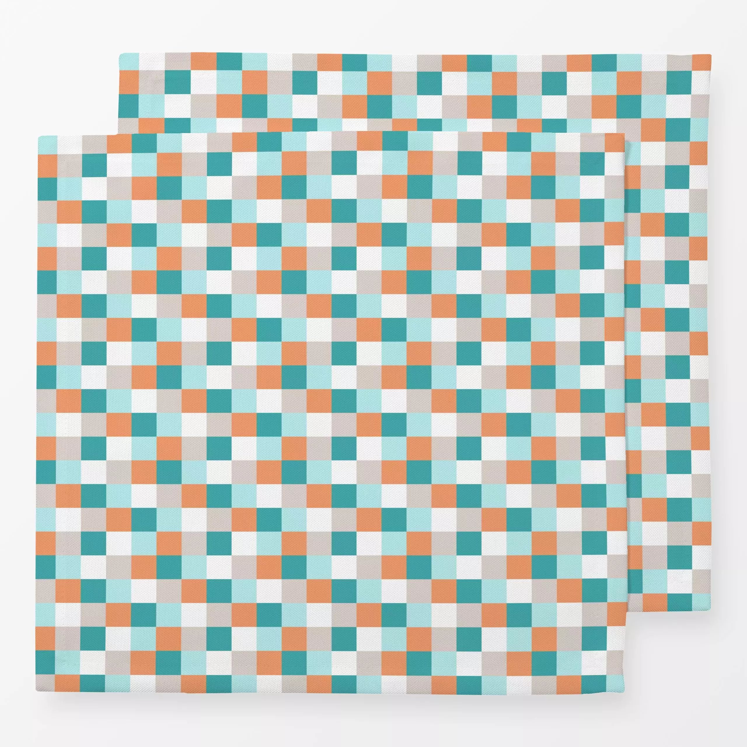 Servietten Karomuster - Sommer, Symbole & Muster - von „Kerstin Ax"; Muster, Sommer, Karos, kariert, hawaii