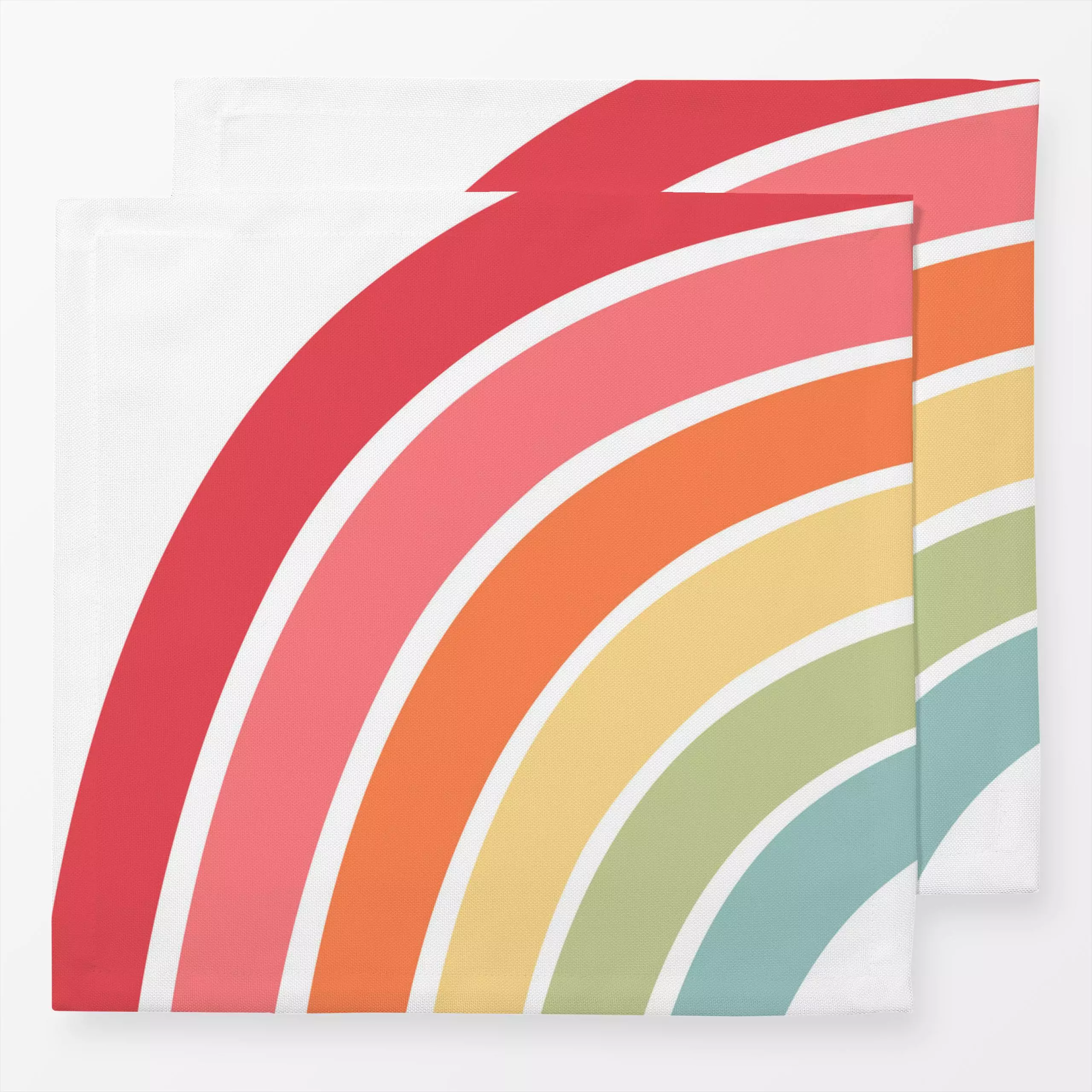 Servietten Happy Rainbow - Kinderzimmer & Motive für Kinder, Natur & Landschaft - von „Andrea Liesert"; Kinder, Regenbogen, ...