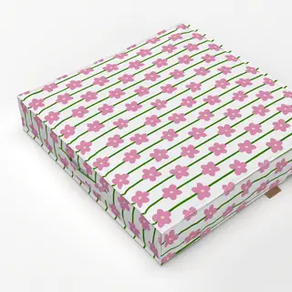 Bodenkissen Blumenmuster Beige Pink