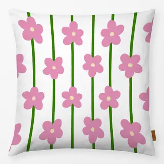 Kissen Blumenmuster Beige Pink