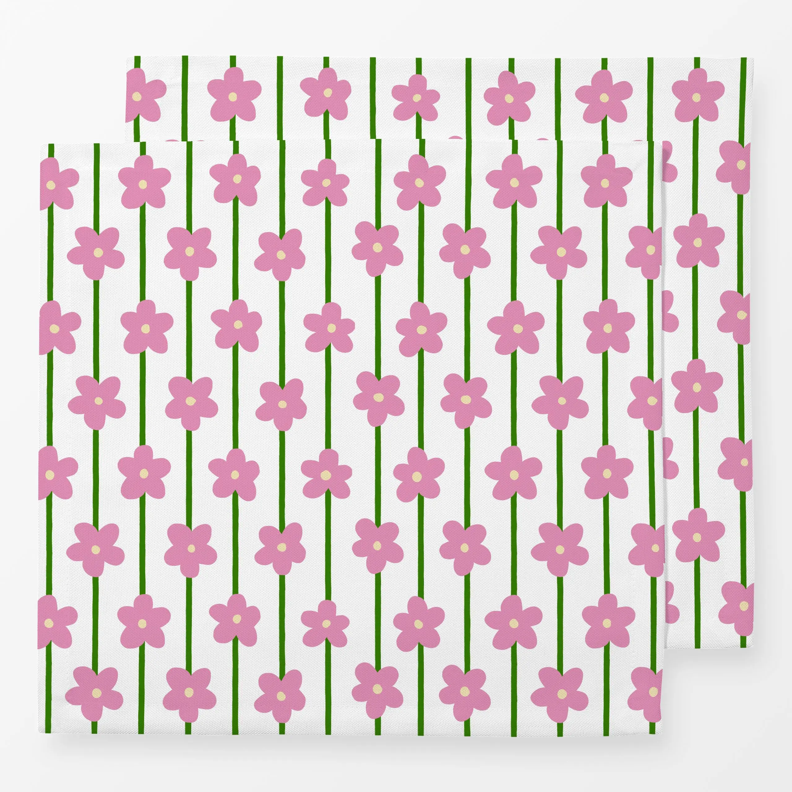 Servietten Blumenmuster Beige Pink - Blumen & Florales, Frühling, Symbole & Muster - von „Sophie Augustin Illustration"; Str...