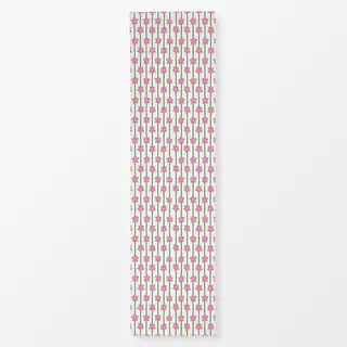 Tischläufer Blumenmuster Beige Pink