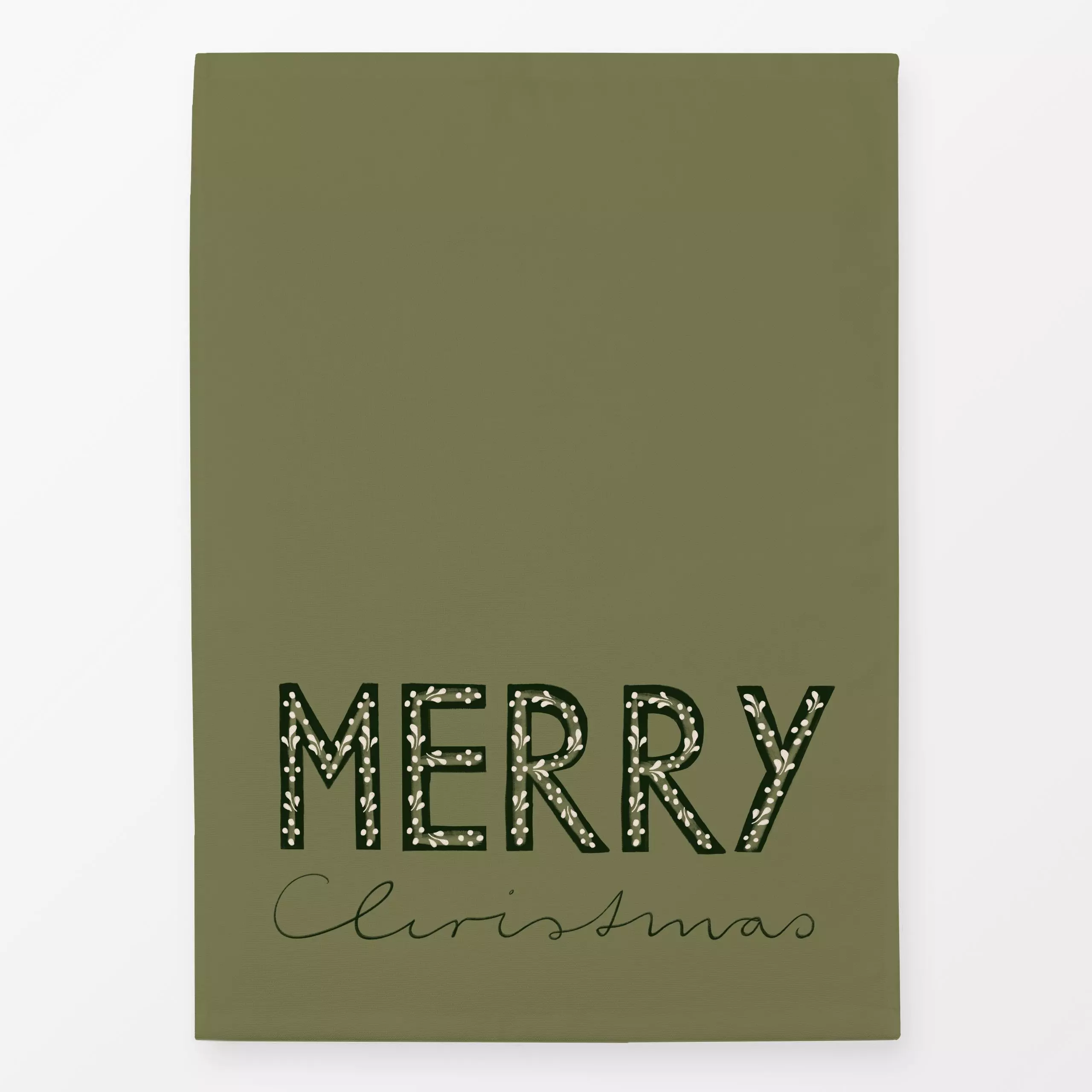 Geschirrtücher Merry Christmas Grün - Sprüche & Schriftzüge, Weihnachten - von „Sophie Augustin Illustration"; Merry Christm...
