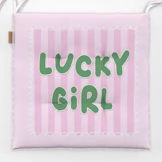 Sitzkissen Lucky Girl Pink Rosa Streifen
