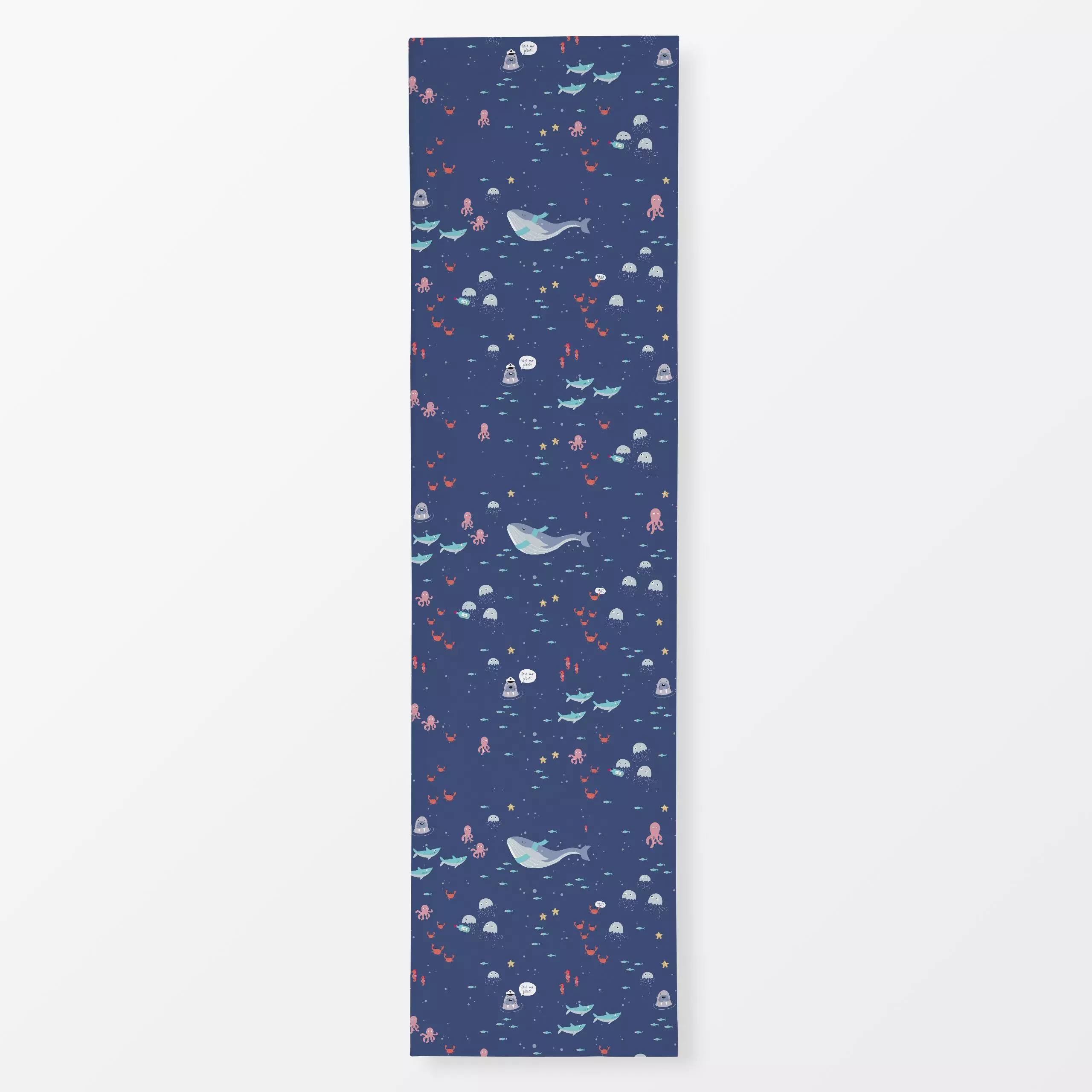 Tischläufer Save our planet-Meer - Kinderzimmer & Motive für Kinder, Natur & Landschaft, Tiere - von „Heyduda"; Ozean, Meer,...