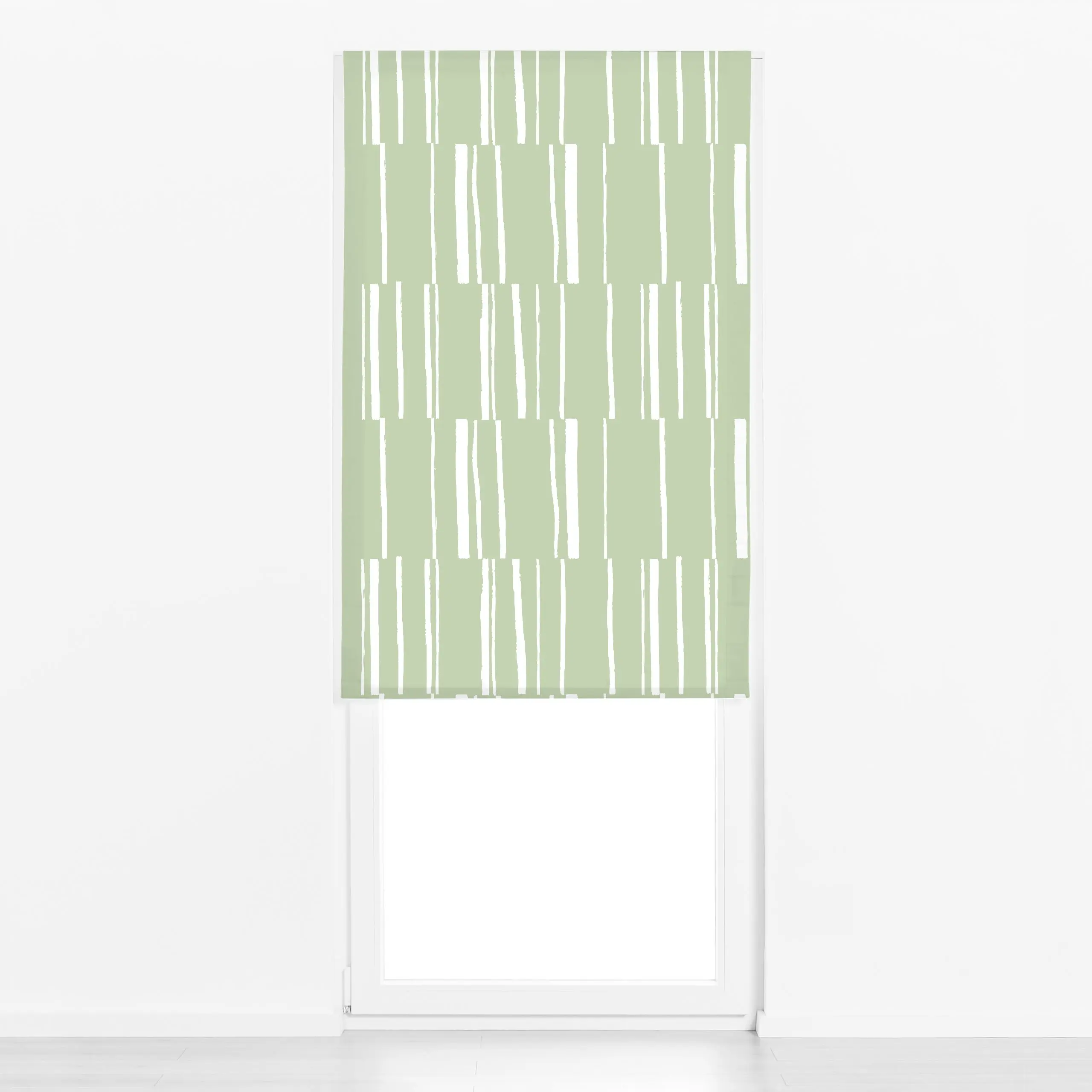 Raffrollo Organic Stripes green - Symbole & Muster - von „Barlena"; Linien, Streifen, skandinavisch, trend, gestreift, Pista...
