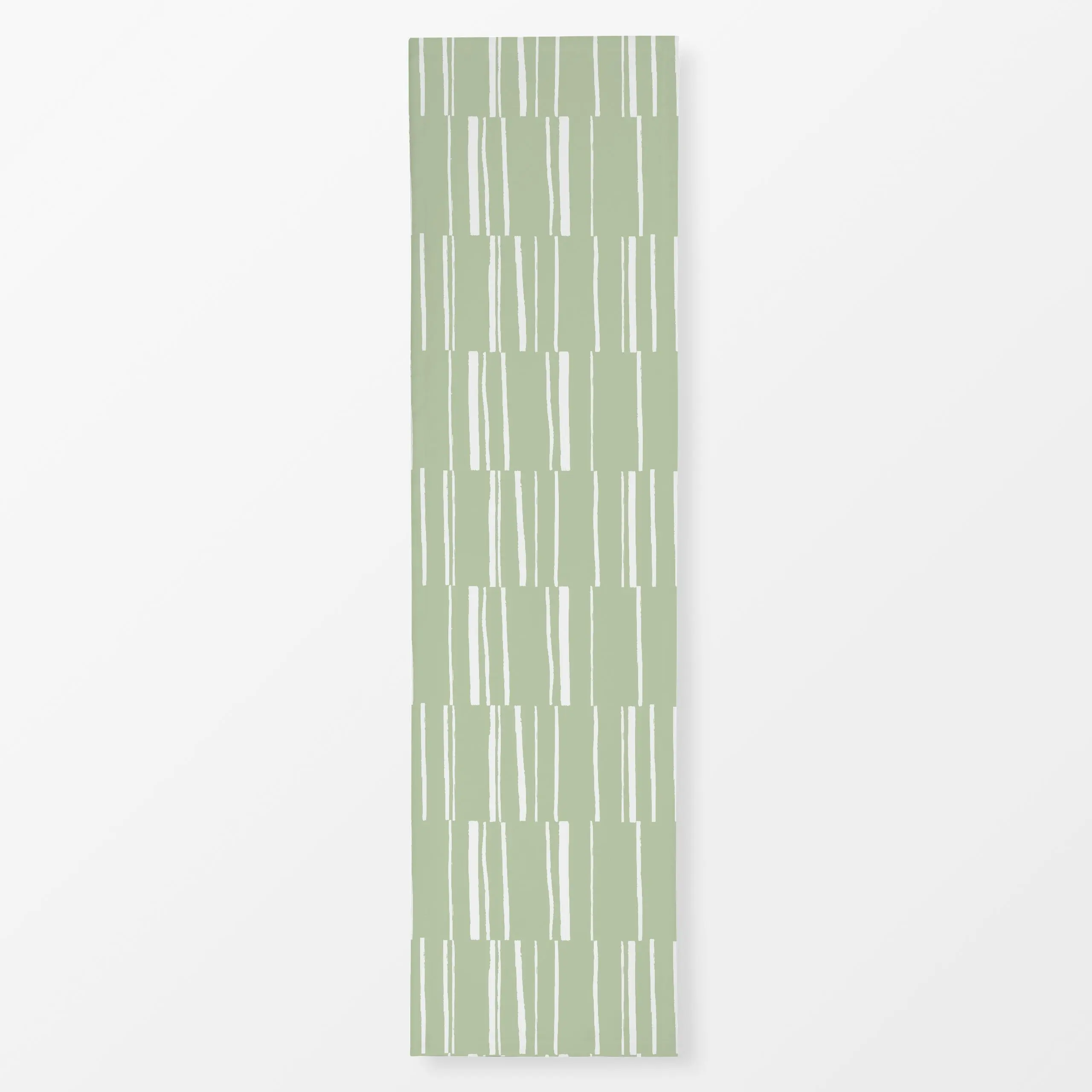 Tischläufer Organic Stripes green - Symbole & Muster - von „Barlena"; Linien, Streifen, skandinavisch, trend, gestreift, Pis...