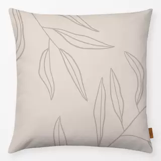 Kissen Beige Leaf