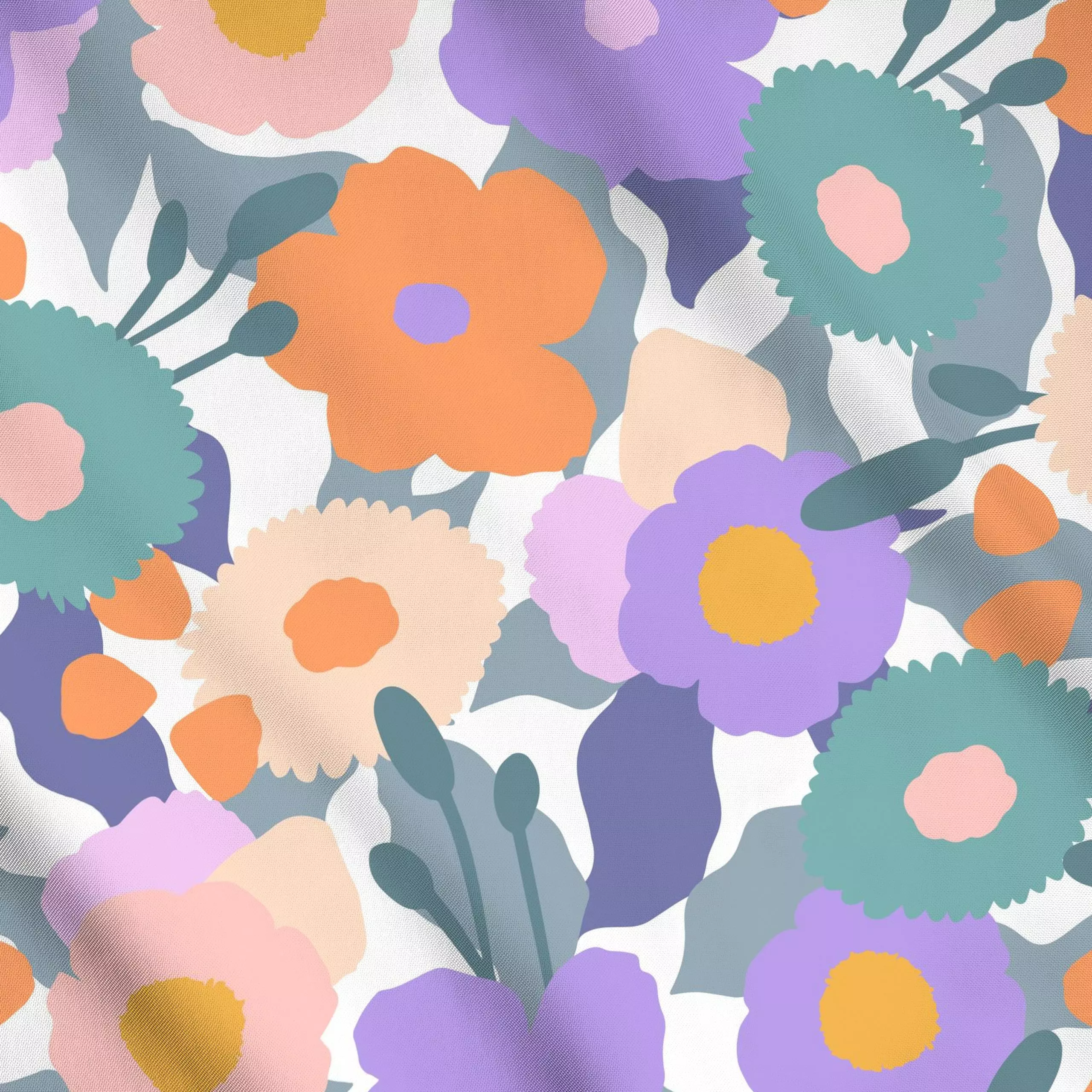 Meterware Statement floral - Blumen & Florales, Sommer - von „Sara Maria"; Kissen, bunt, Nordisch, Happy, scandinavisch, col...