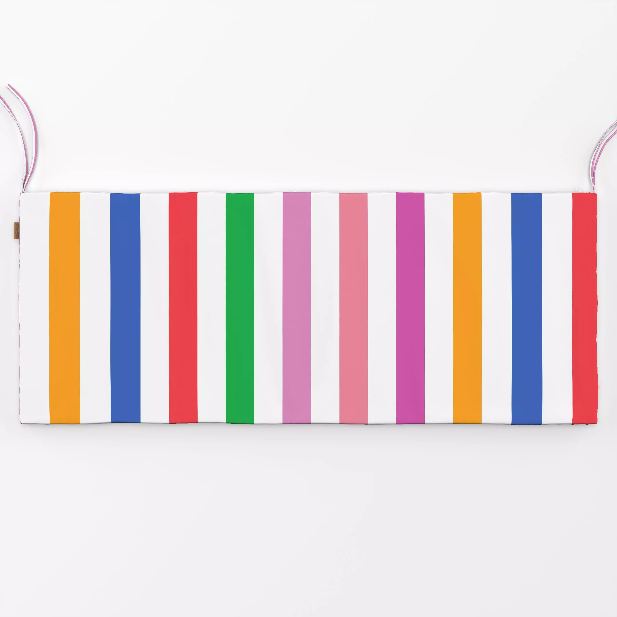 Bankauflage Colorful Stripes Bold - Sommer, Symbole & Muster - von „Ninola Design "; Streifen, Strand, Sommer, pink, bunt, s...