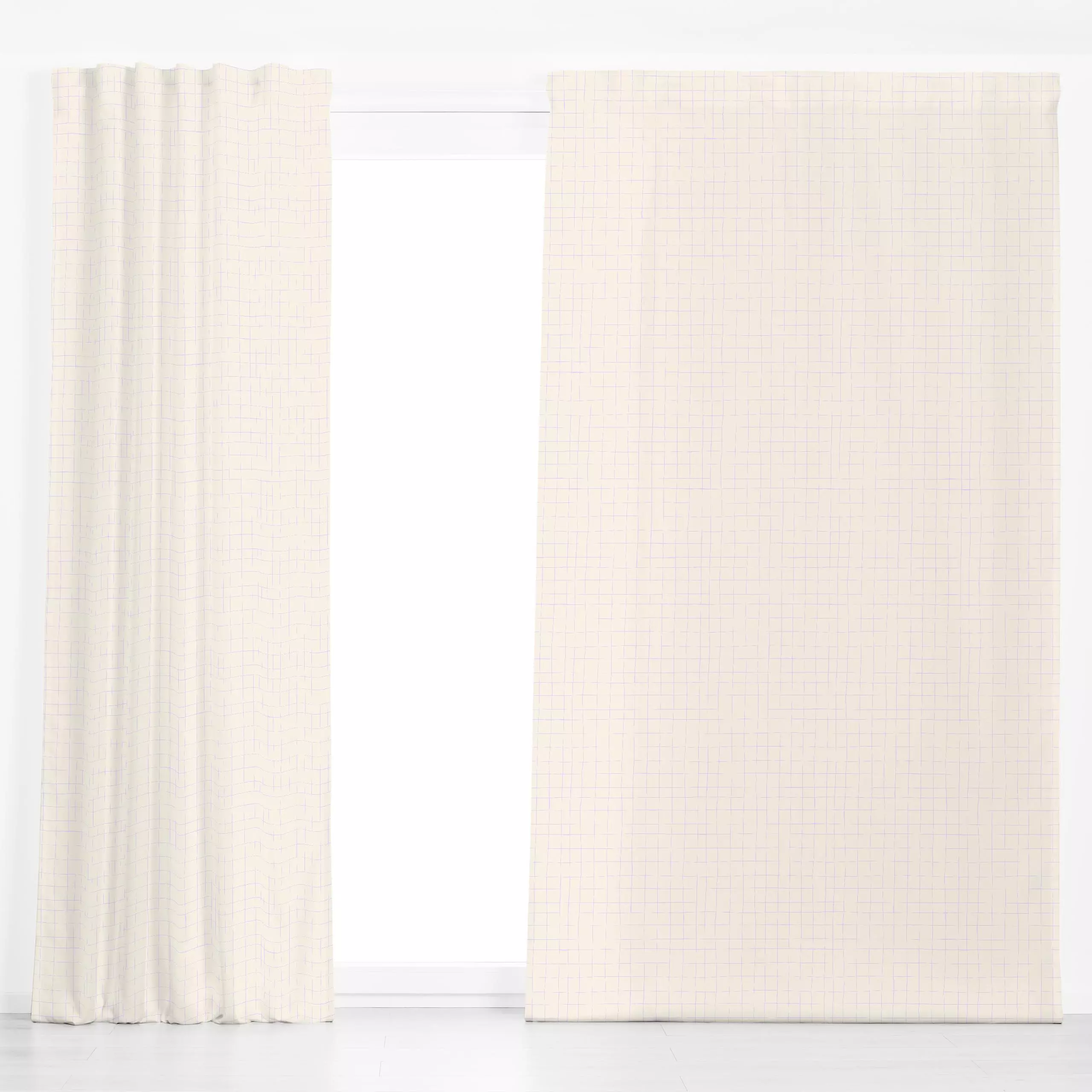 Dekovorhang Grid Soft Lavender - Kinderzimmer & Motive für Kinder, Symbole & Muster - von „Studio ROSAGRAU"; Kinder, Lavende...