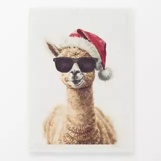 Geschirrtuch Christmas Cool Hipster  Lama