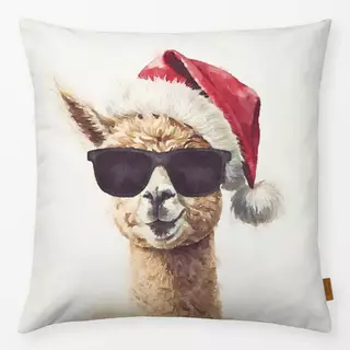 Kissen Christmas Cool Hipster  Lama