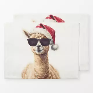 Tischset Christmas Cool Hipster  Lama