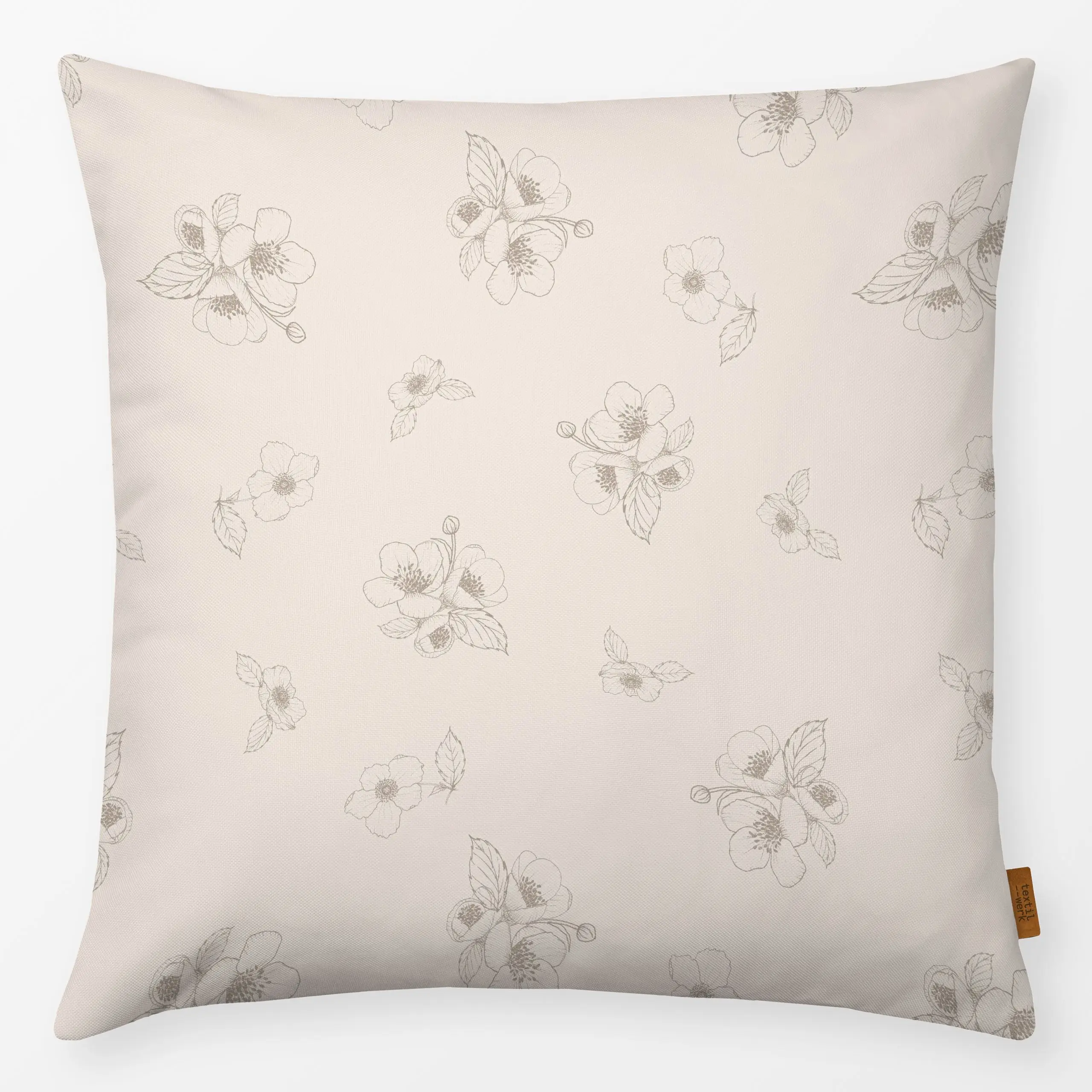 Kissen Frühlingsblüten - Blumen & Florales, Frühling - von „Kathrin Löffler"; Ostern, schlicht, soft, Fruehling, dezent, cot...