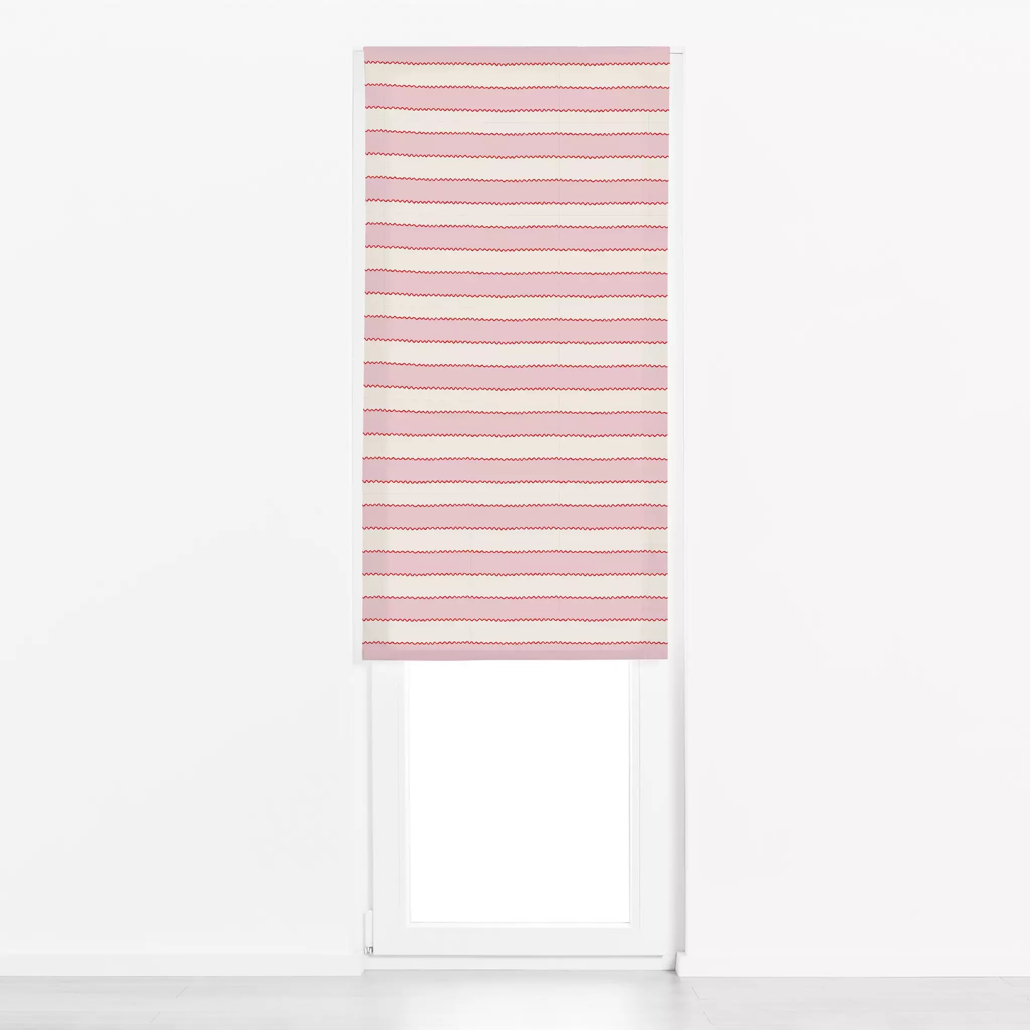 Raffrollo Streifen Wellen rosa rot Streifen Wellen rosa rot