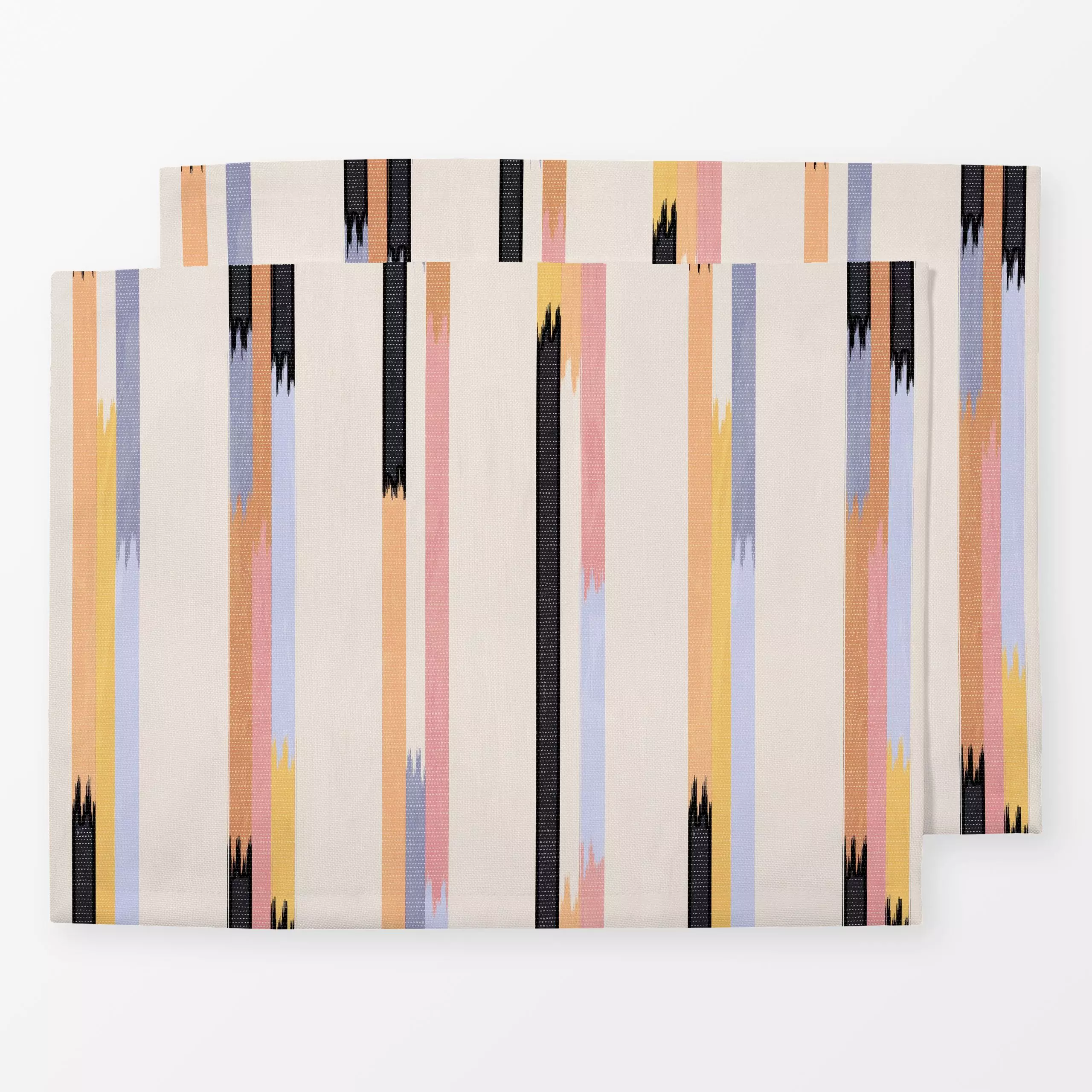 Tischset Ikat Stripes Colorful - Symbole & Muster, Reise - von „Studio Kesse"; marrakesch, marrokko, boho, Streifen, bunt, E...