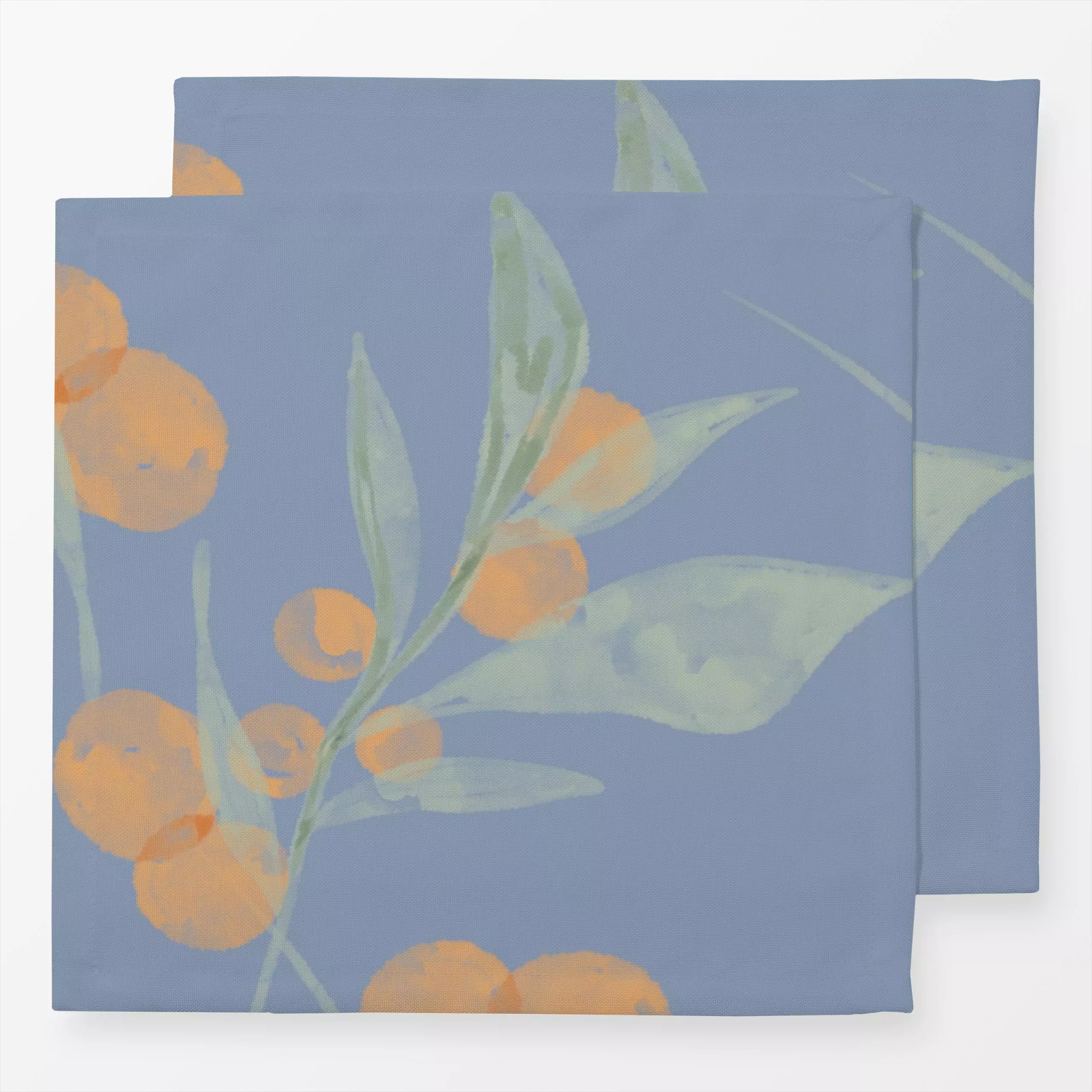 Servietten Duft von Orangen - Blumen & Florales, Sommer - von „Ute Arnold"; Frucht, Obst, boho, Wasserfarben, Orange, mallor...