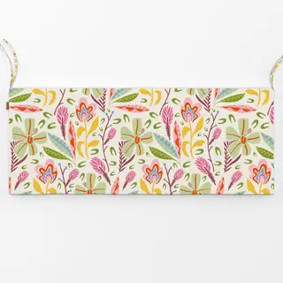 Bankauflage Tropische Blüten weiss