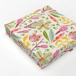 Bodenkissen Tropische Blüten weiss