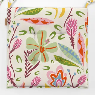 Sitzkissen Tropische Blüten weiss