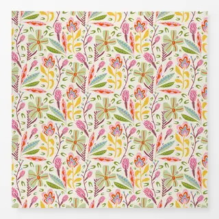 Tischdecke Tropische Blüten weiss