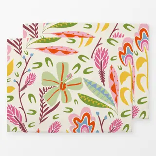 Tischset Tropische Blüten weiss