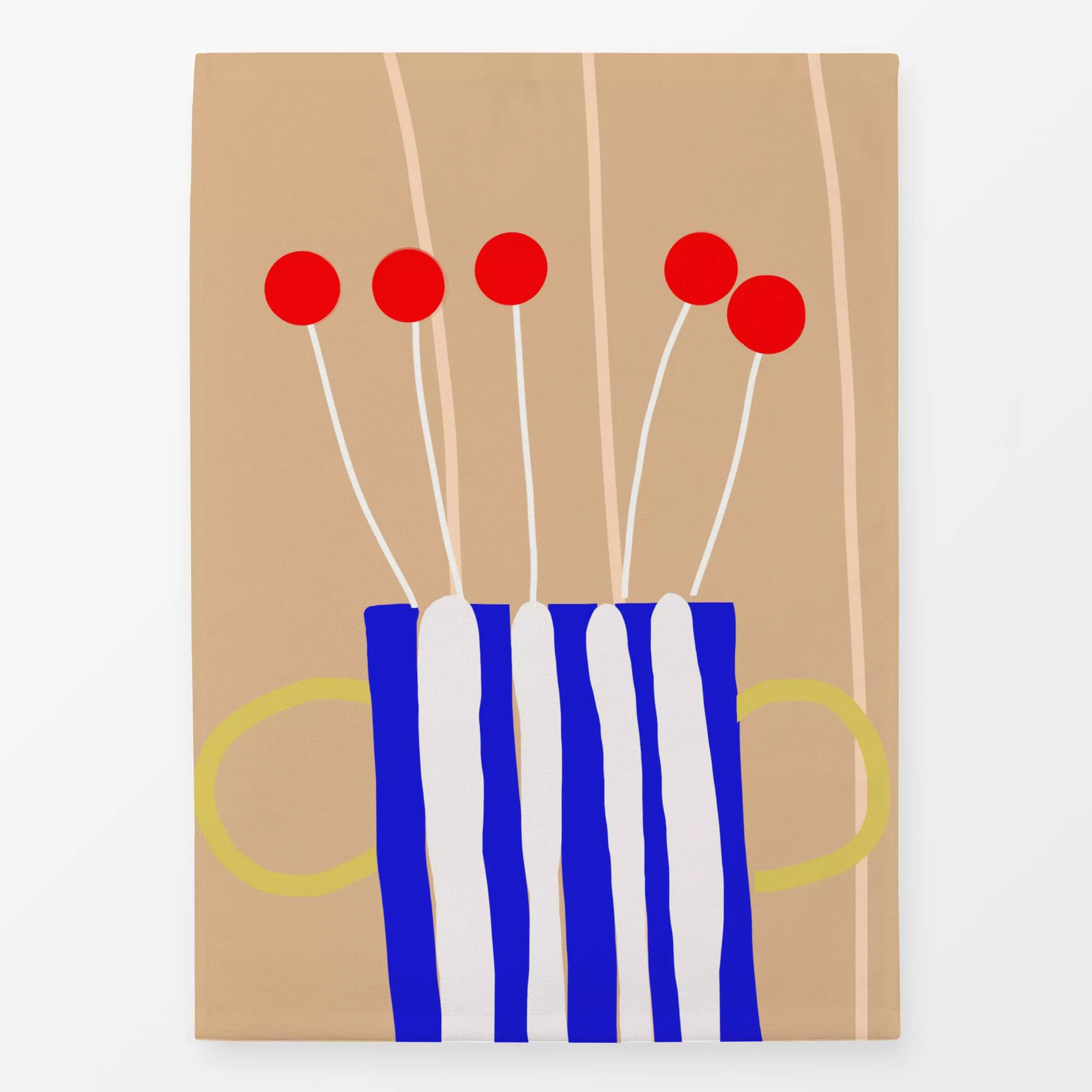 Geschirrtücher Vase Luna - Blumen & Florales, Symbole & Muster - von „Ute Arnold"; Blumen, Vase, Wiesenblumen, Blumenvase, u...