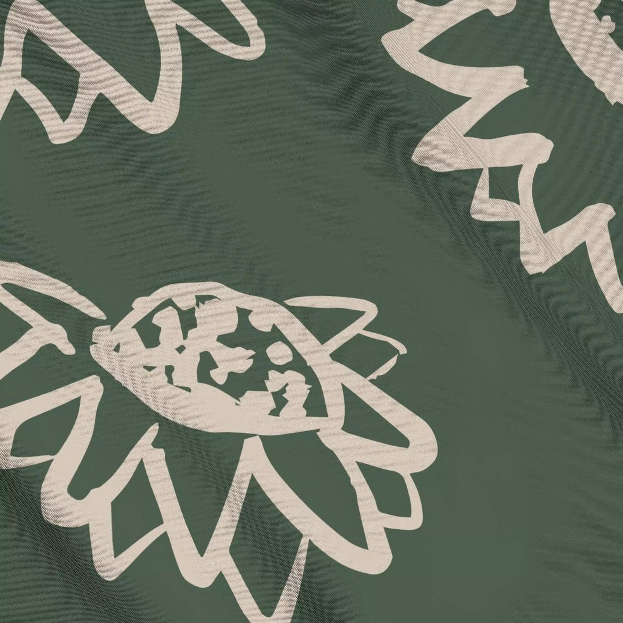 Meterware Sonnenblume Grün - Blumen & Florales - von „Kruth Design"; sonnenblumen, Herbst, Herbstdeko, outdoor, Blumenmuster...