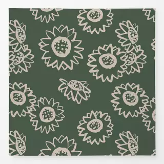 Tischdecke Sonnenblume Grün