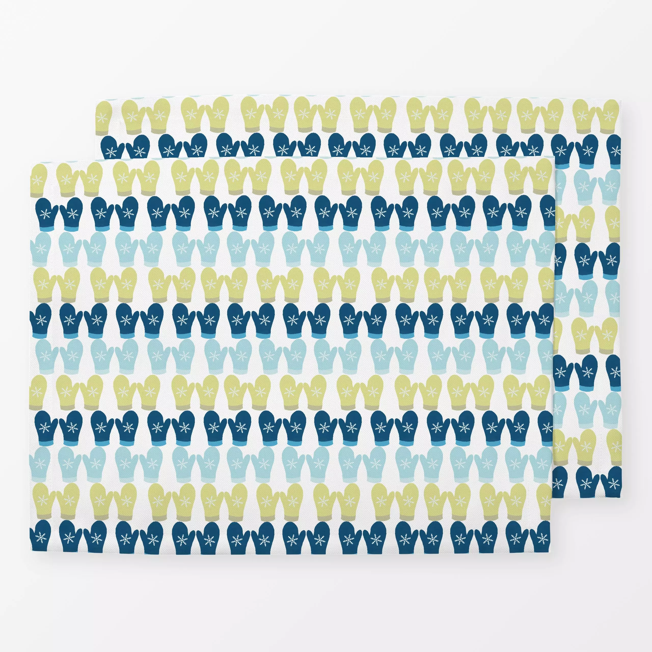 Tischset Handschuhe - Winter - von „Kathrin Löffler"; Winter, kalt, handschuhe, gestreift, Wintersport, winterkollektion