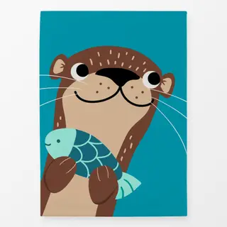 Geschirrtücher Otter mit Fisch – Fischotter