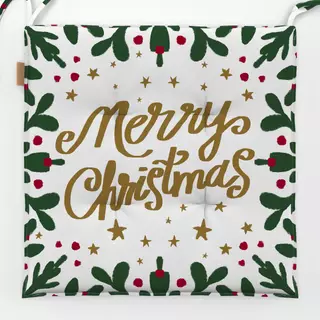 Sitzkissen Merry Christmas Mistelzweig