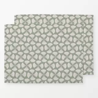 Tischset Gingkoblätter Hellgrün