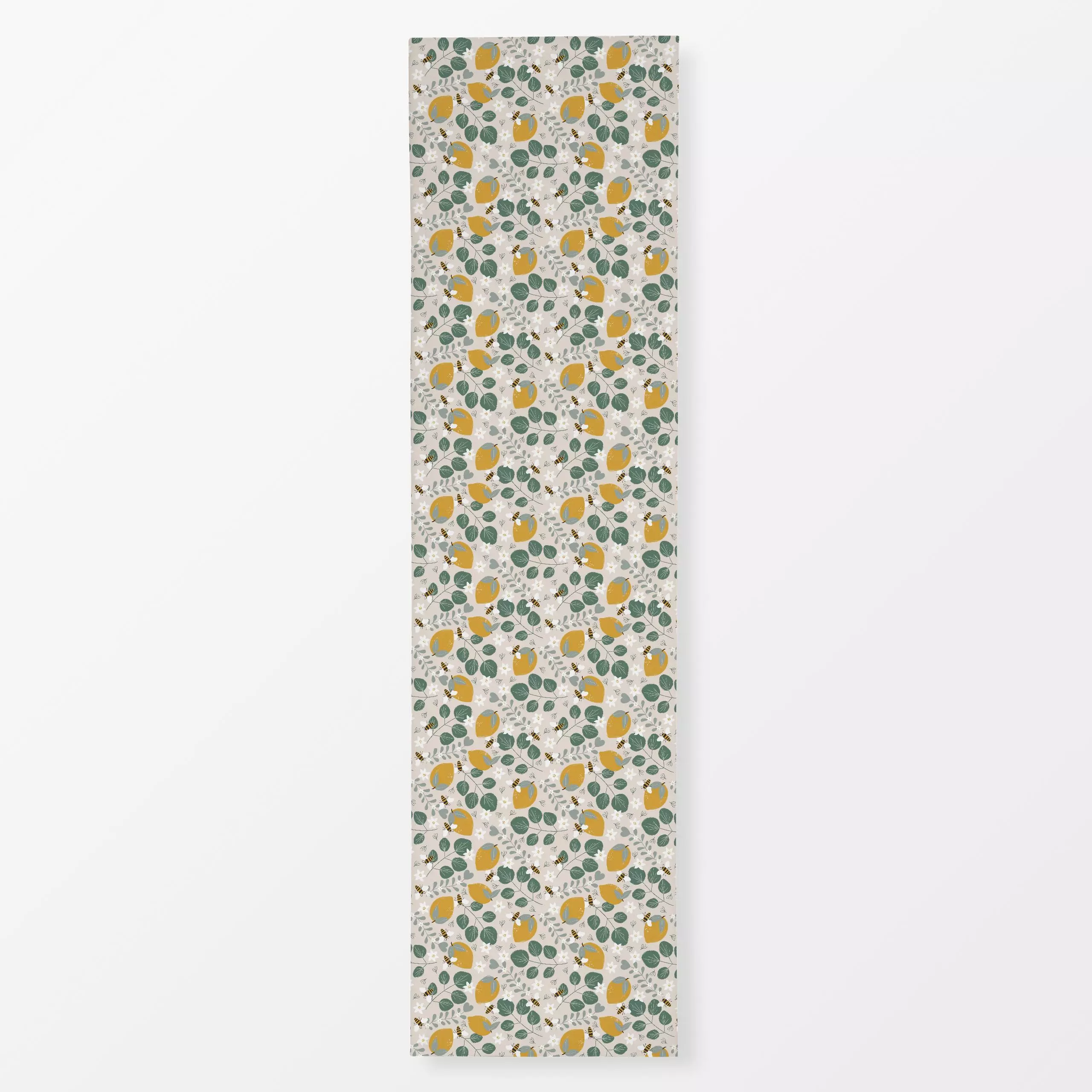 Tischläufer Lemons & Flowers, Blumen, Früchte, Frühling, von Menina Lisboa