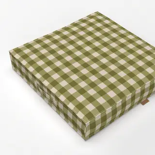 Bodenkissen Gingham-Karo Grün