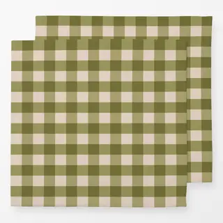Servietten Gingham-Karo Grün