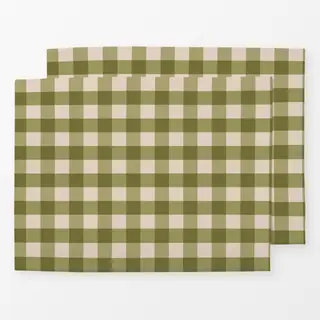 Tischset Gingham-Karo Grün