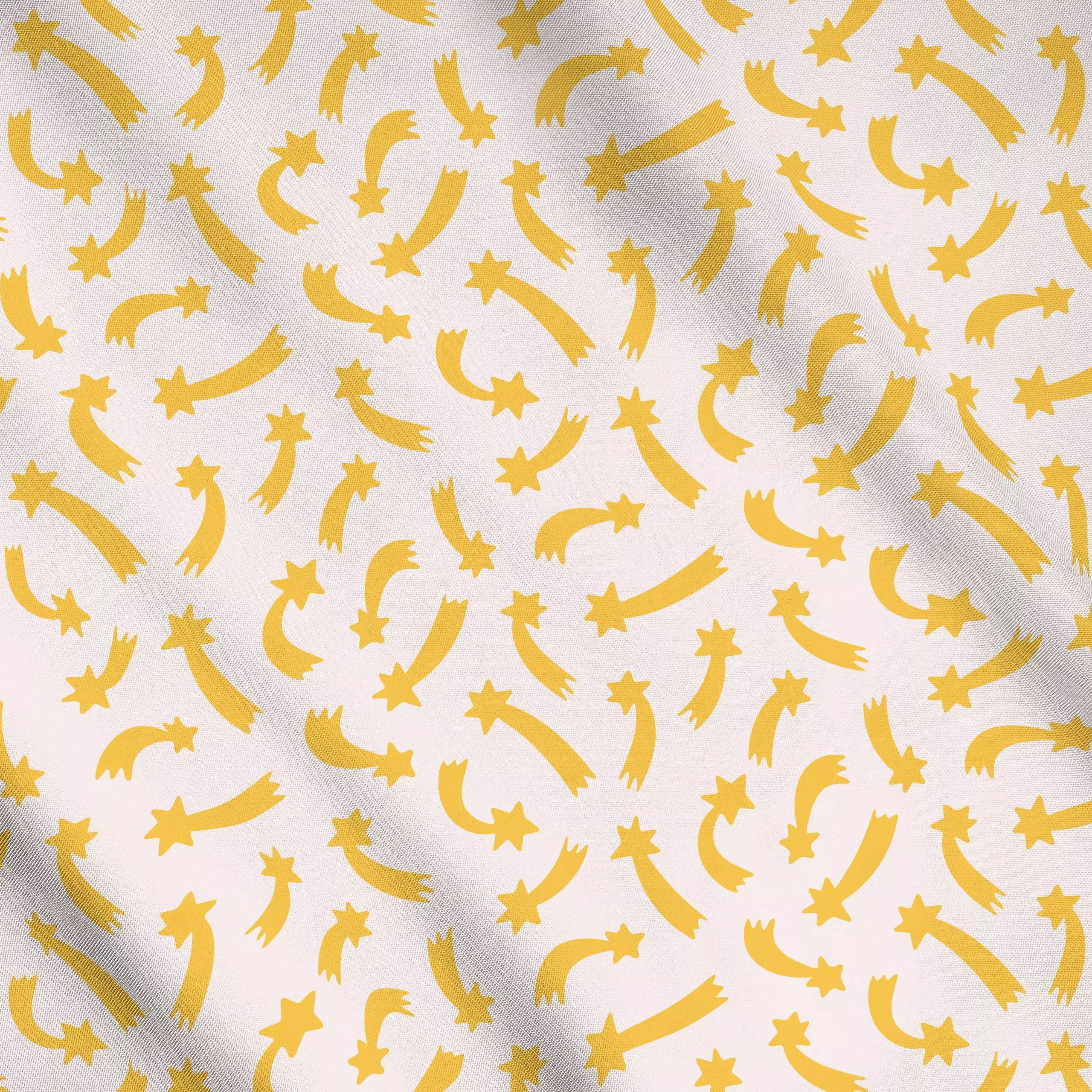 Meterware Sternschnuppen Gelb Beige - Kinderzimmer & Motive für Kinder, Weihnachten, Symbole & Muster - von „Kathrin Woo"; M...