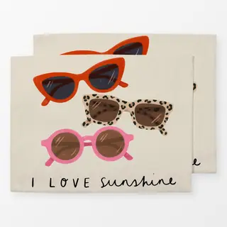 Tischset Sonnenbrillen rot pink