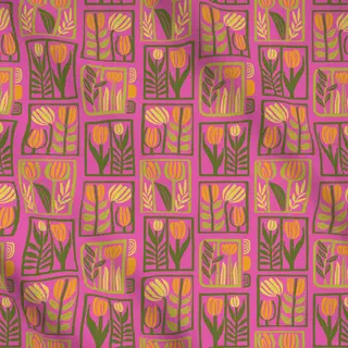 Meterware Minimalist  Tulips Pink
