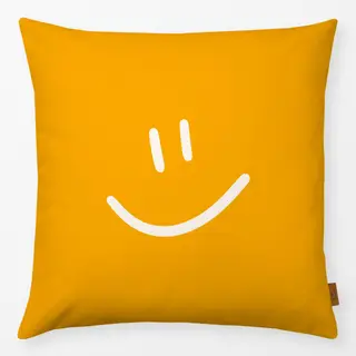 Kissen Happy Smiling Face yellow