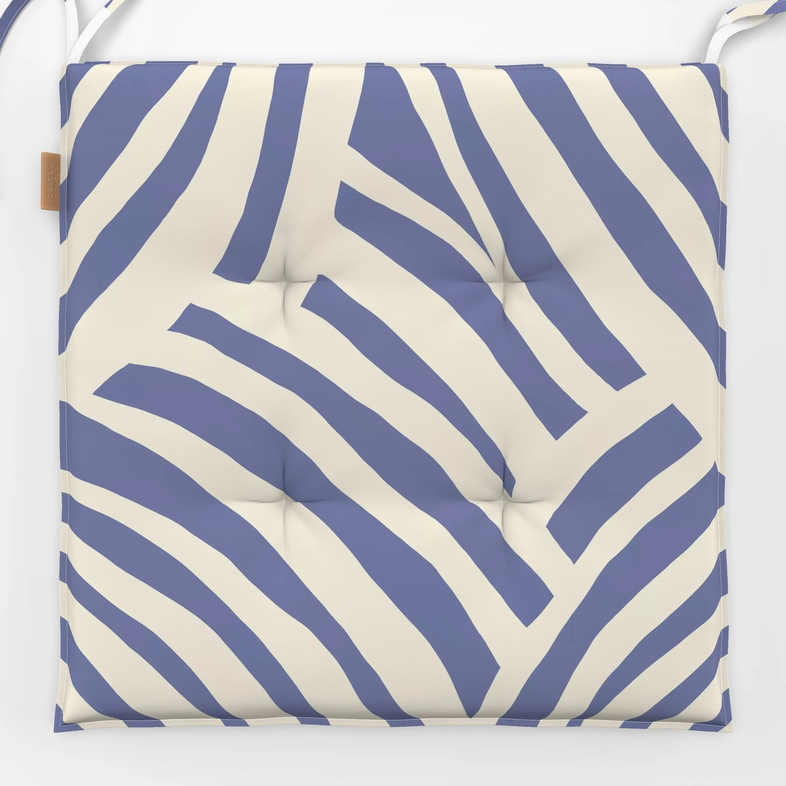 Sitzkissen Lila Zebra - Symbole & Muster - von „Miriam Dück"; Muster, abstrakt, Streifen, Garten, Zebra, Sommer, lila, gestr...