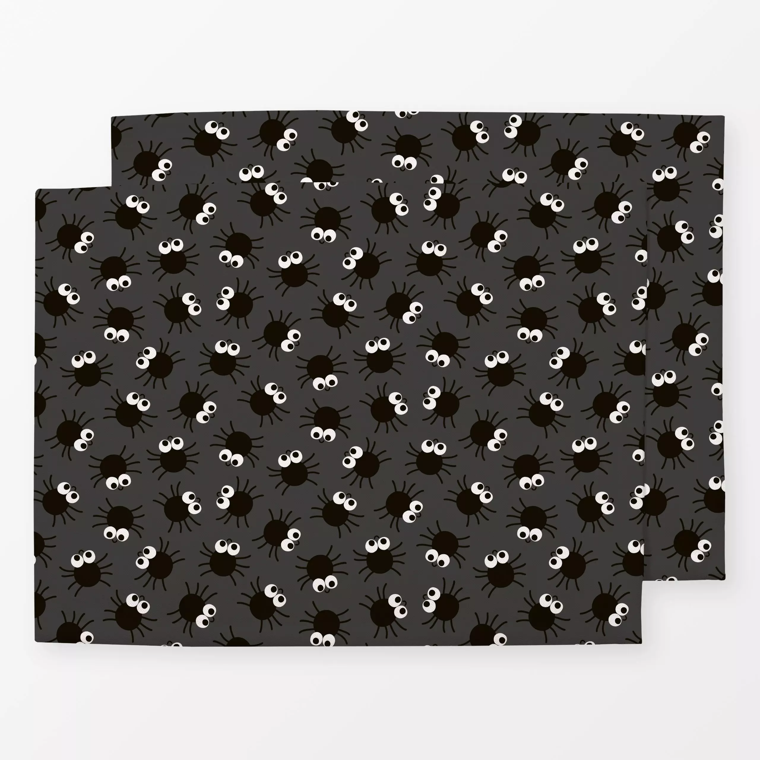 Tischset Niedliche Spinnen dunkelgrau - Kinderzimmer & Motive für Kinder, Symbole & Muster, Anlässe - von „Kathrin Woo"; Kin...