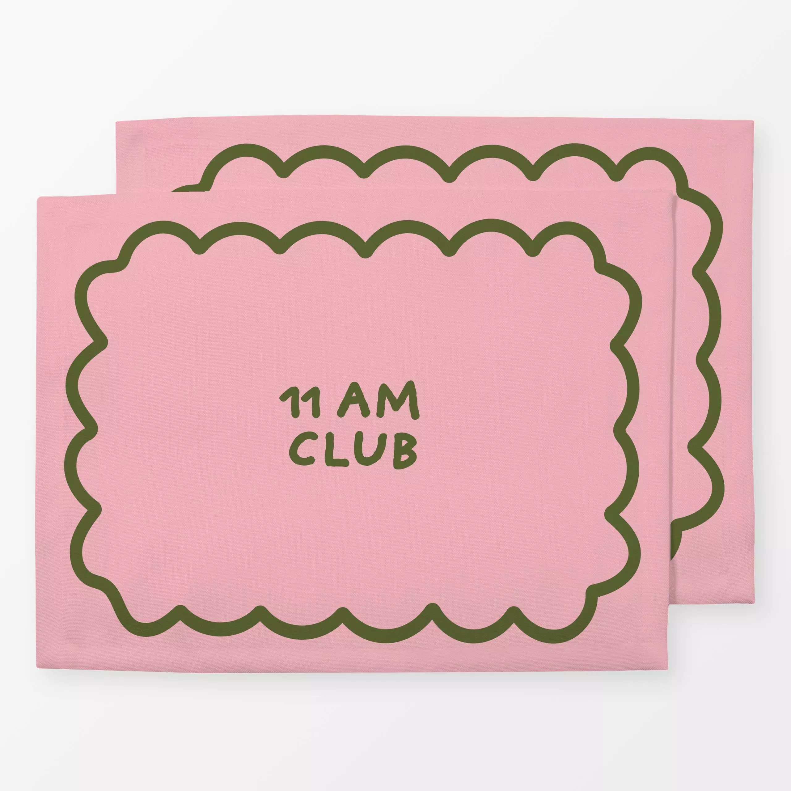 Tischset 11 AM CLUB, Spruch, Essen & Trinken, Sommer, von textilwerk