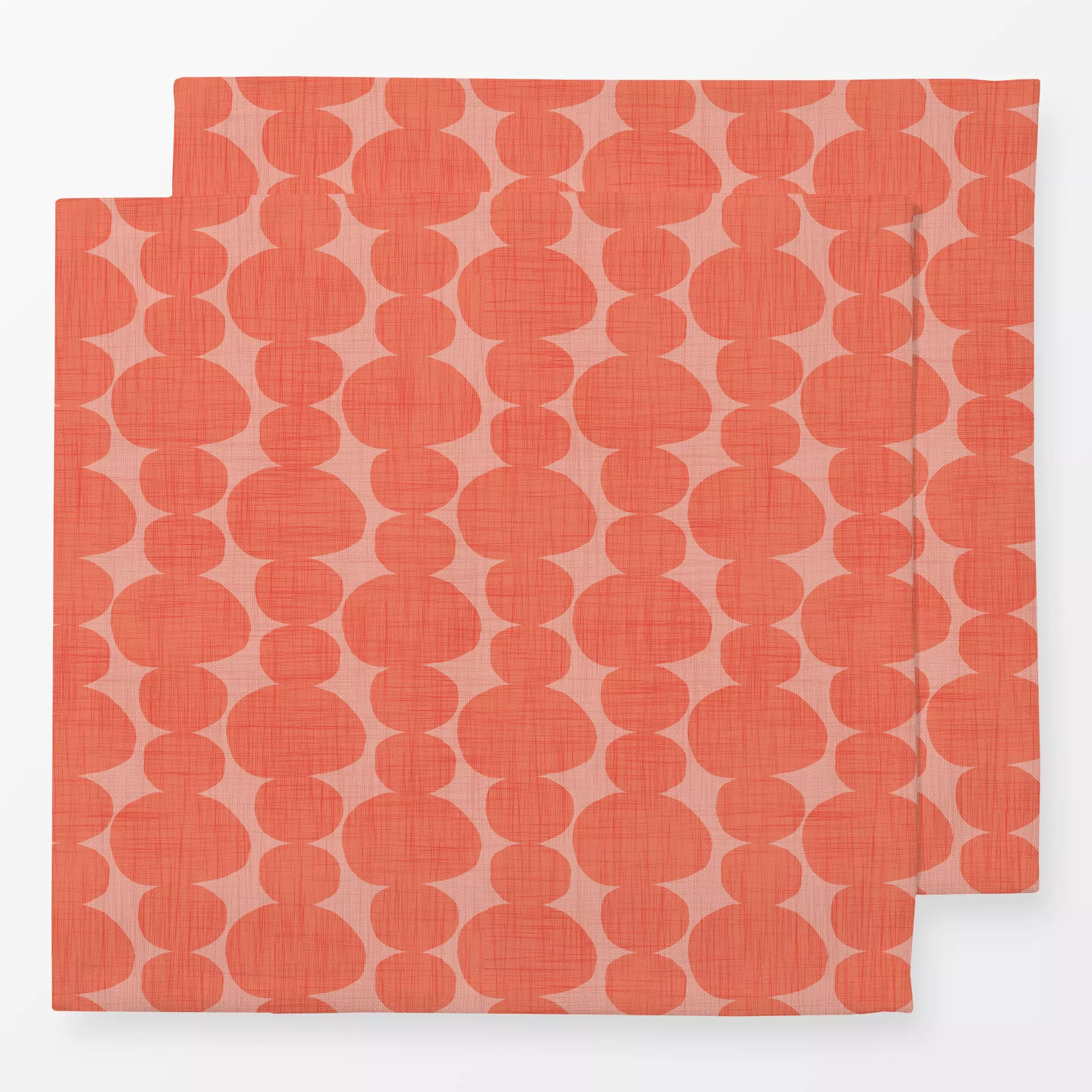 Servietten Kreise orange - Herbst, Symbole & Muster - von „Kathrin Löffler"; abstrakt, Retro, Geometrisch, Kreise, Herbst