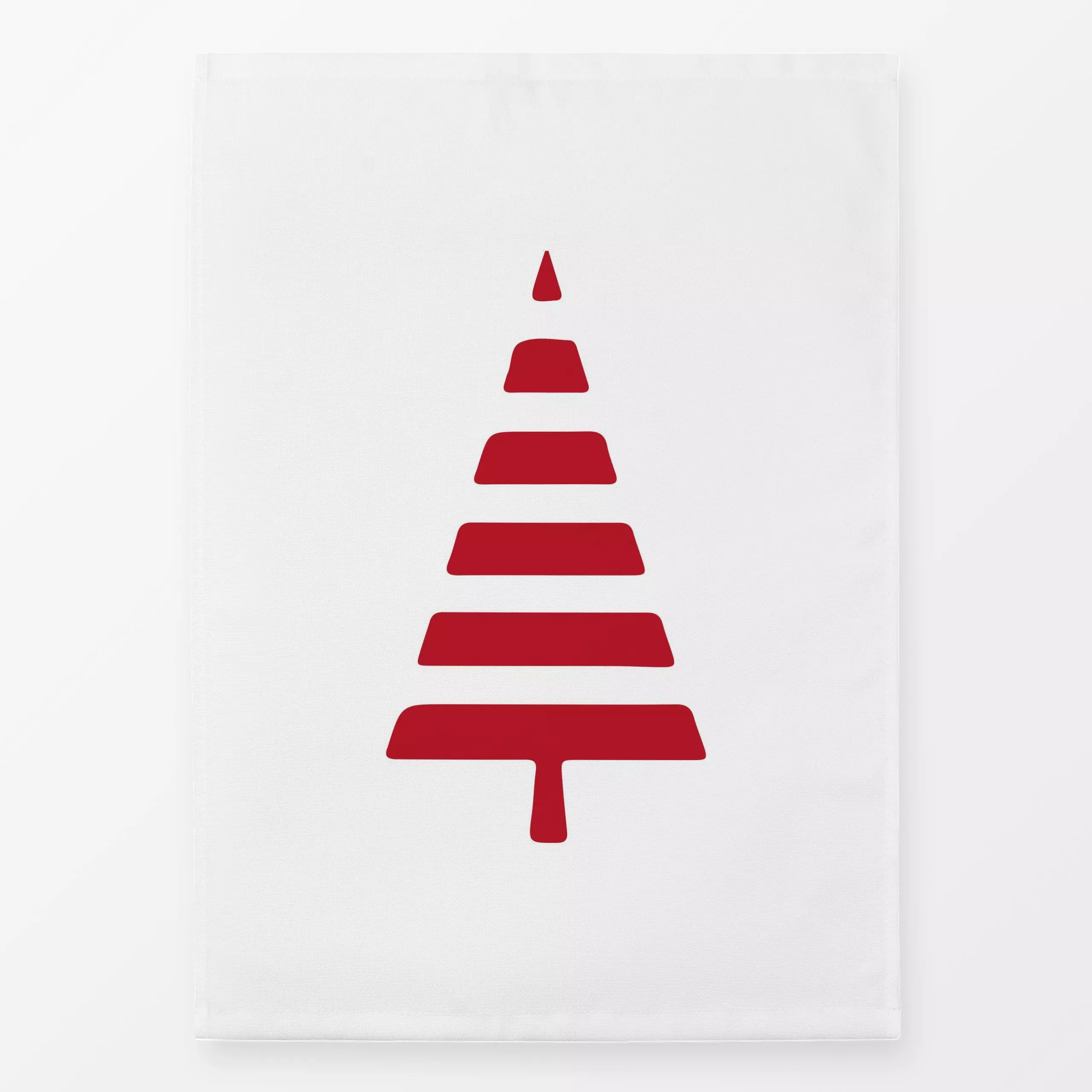Geschirrtücher Nordic Noel Weiß Rot II - Weihnachten - von „Andrea Haase"; skandinavisch, Bäume, Hygge, Minimalismus, modern...