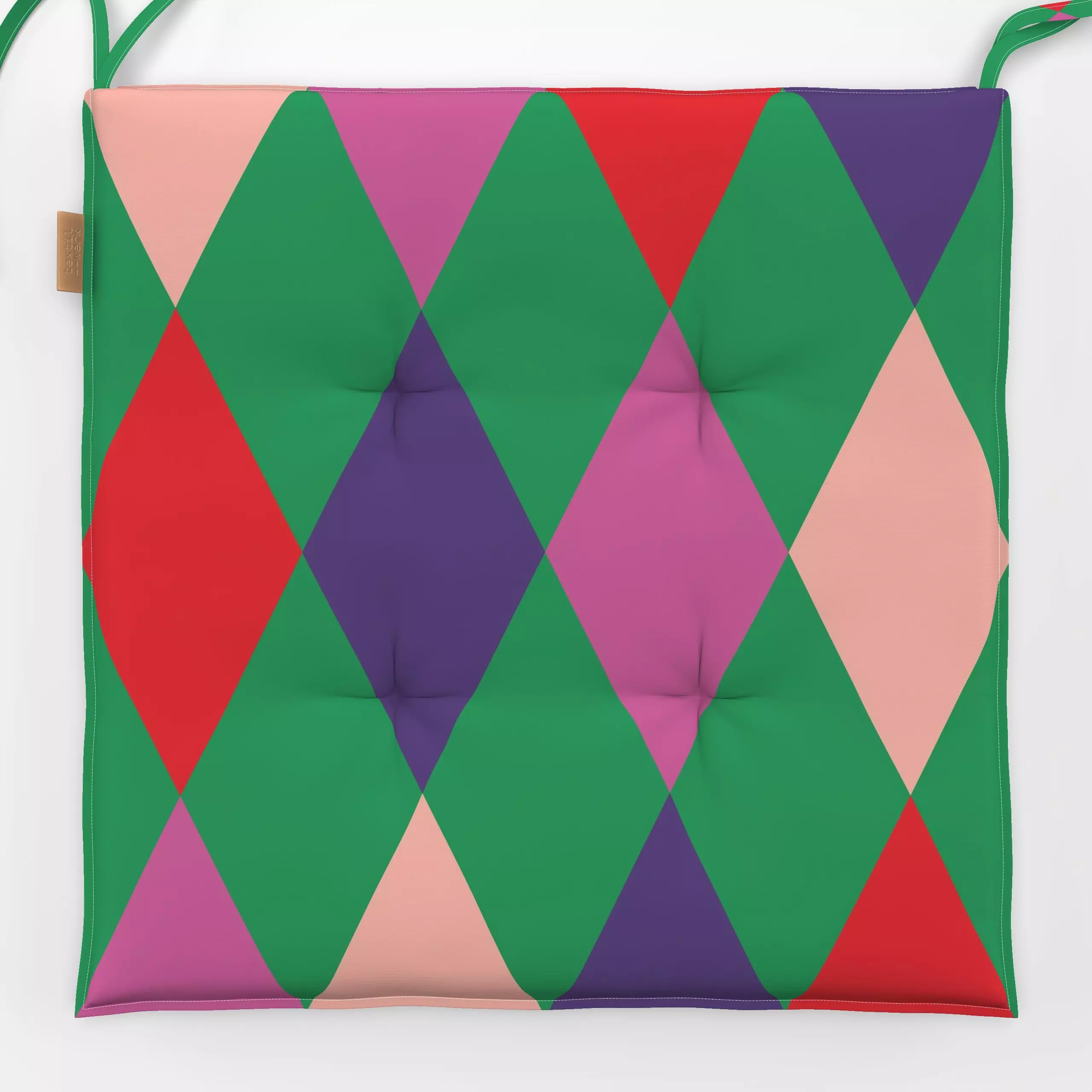 Sitzkissen Argyle bunt - Weihnachten, Symbole & Muster - von „Julia Schumacher"; Merry Christmas, Winter, Karo, Karos, karie...