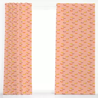 Dekovorhang Hot Dogs & Dackel